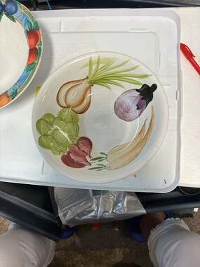 Vintage Westwood Finest Ironstone Vegetable Motif Serving Bowl Japan